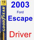 Driver Wiper Blade for 2003 Ford Escape - Premium