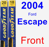 Front Wiper Blade Pack for 2004 Ford Escape - Premium