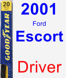 Driver Wiper Blade for 2001 Ford Escort - Premium