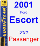 Passenger Wiper Blade for 2001 Ford Escort - Premium