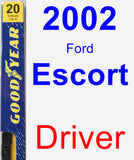 Driver Wiper Blade for 2002 Ford Escort - Premium