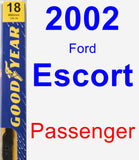 Passenger Wiper Blade for 2002 Ford Escort - Premium