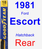 Rear Wiper Blade for 1981 Ford Escort - Premium