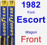 Front Wiper Blade Pack for 1982 Ford Escort - Premium