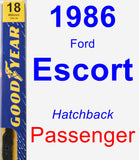 Passenger Wiper Blade for 1986 Ford Escort - Premium