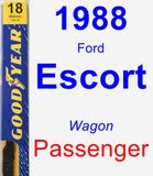 Passenger Wiper Blade for 1988 Ford Escort - Premium