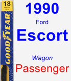 Passenger Wiper Blade for 1990 Ford Escort - Premium