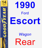 Rear Wiper Blade for 1990 Ford Escort - Premium