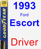 Driver Wiper Blade for 1993 Ford Escort - Premium