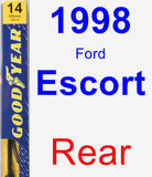 Rear Wiper Blade for 1998 Ford Escort - Premium