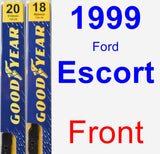 Front Wiper Blade Pack for 1999 Ford Escort - Premium