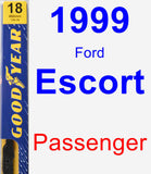 Passenger Wiper Blade for 1999 Ford Escort - Premium