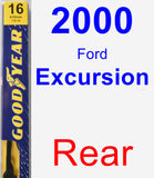 Rear Wiper Blade for 2000 Ford Excursion - Premium