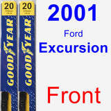 Front Wiper Blade Pack for 2001 Ford Excursion - Premium