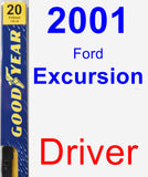 Driver Wiper Blade for 2001 Ford Excursion - Premium