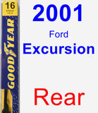 Rear Wiper Blade for 2001 Ford Excursion - Premium