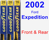 Front & Rear Wiper Blade Pack for 2002 Ford Expedition - Premium