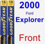 Front Wiper Blade Pack for 2000 Ford Explorer - Premium