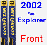 Front Wiper Blade Pack for 2002 Ford Explorer - Premium