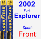 Front Wiper Blade Pack for 2002 Ford Explorer - Premium