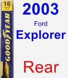 Rear Wiper Blade for 2003 Ford Explorer - Premium