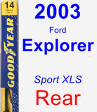 Rear Wiper Blade for 2003 Ford Explorer - Premium