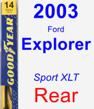 Rear Wiper Blade for 2003 Ford Explorer - Premium