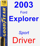 Driver Wiper Blade for 2003 Ford Explorer - Premium