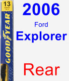 Rear Wiper Blade for 2006 Ford Explorer - Premium