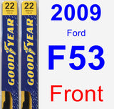 Front Wiper Blade Pack for 2009 Ford F53 - Premium