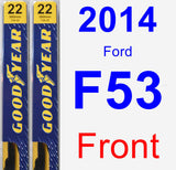 Front Wiper Blade Pack for 2014 Ford F53 - Premium