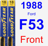 Front Wiper Blade Pack for 1988 Ford F53 - Premium