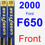 Front Wiper Blade Pack for 2000 Ford F650 - Premium