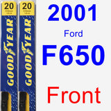 Front Wiper Blade Pack for 2001 Ford F650 - Premium