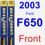 Front Wiper Blade Pack for 2003 Ford F650 - Premium