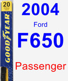 Passenger Wiper Blade for 2004 Ford F650 - Premium