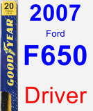 Driver Wiper Blade for 2007 Ford F650 - Premium