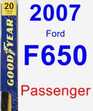 Passenger Wiper Blade for 2007 Ford F650 - Premium