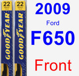 Front Wiper Blade Pack for 2009 Ford F650 - Premium