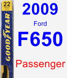 Passenger Wiper Blade for 2009 Ford F650 - Premium