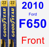 Front Wiper Blade Pack for 2010 Ford F650 - Premium