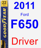 Driver Wiper Blade for 2011 Ford F650 - Premium