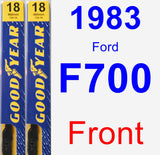 Front Wiper Blade Pack for 1983 Ford F700 - Premium