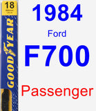 Passenger Wiper Blade for 1984 Ford F700 - Premium