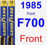 Front Wiper Blade Pack for 1985 Ford F700 - Premium