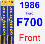 Front Wiper Blade Pack for 1986 Ford F700 - Premium