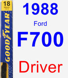 Driver Wiper Blade for 1988 Ford F700 - Premium