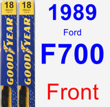 Front Wiper Blade Pack for 1989 Ford F700 - Premium