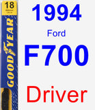 Driver Wiper Blade for 1994 Ford F700 - Premium