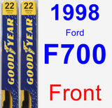 Front Wiper Blade Pack for 1998 Ford F700 - Premium